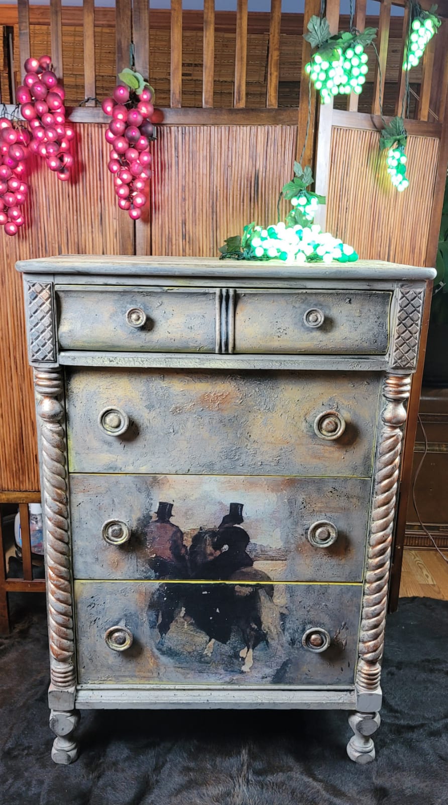 Vintage Hand Painted Dresser