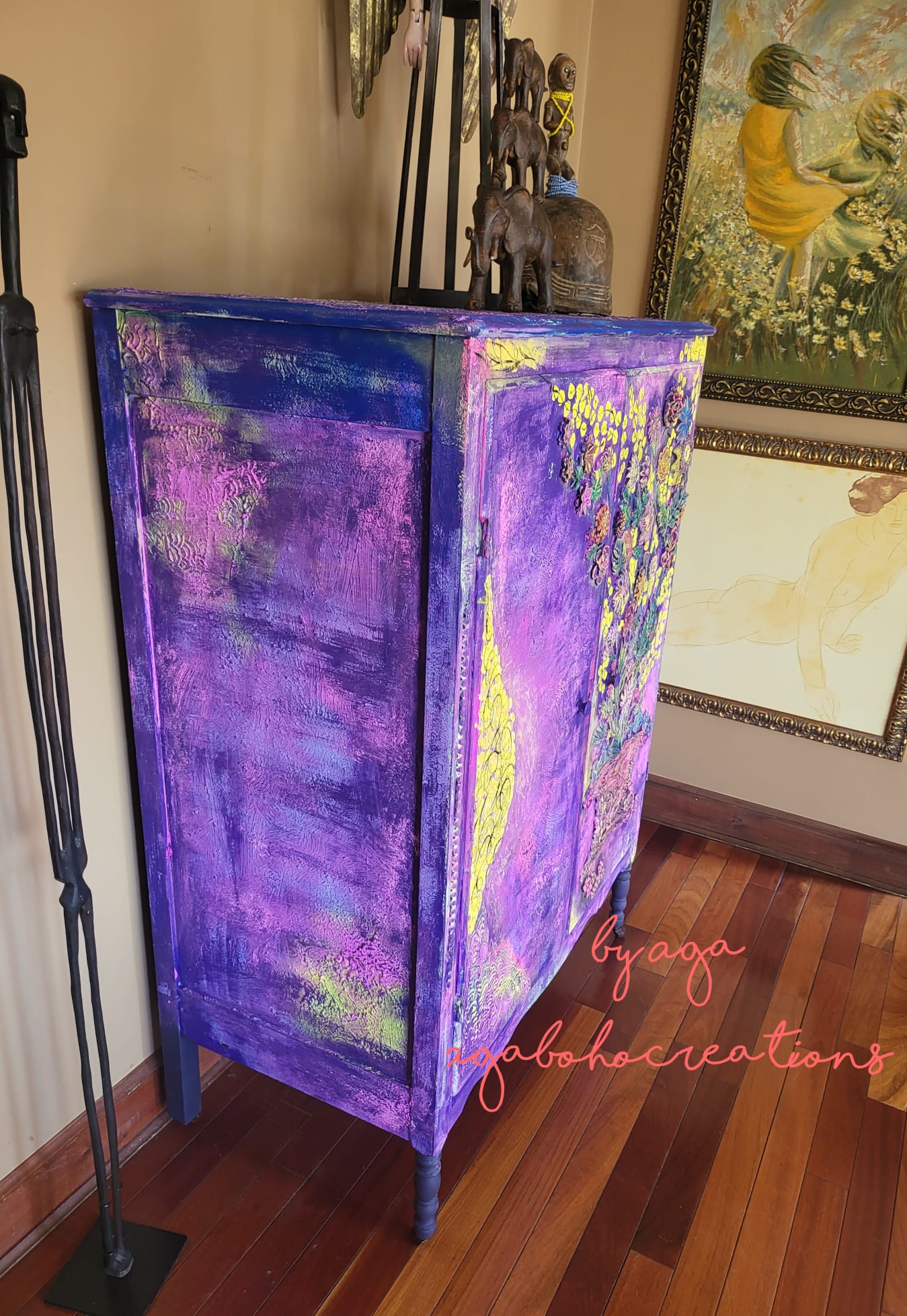 Purple Flower Armoire