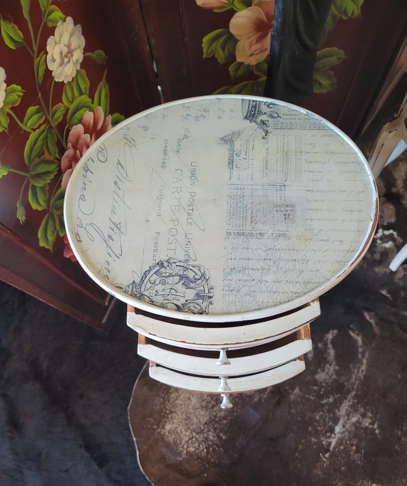 Shabby Chic Vintage End Tables